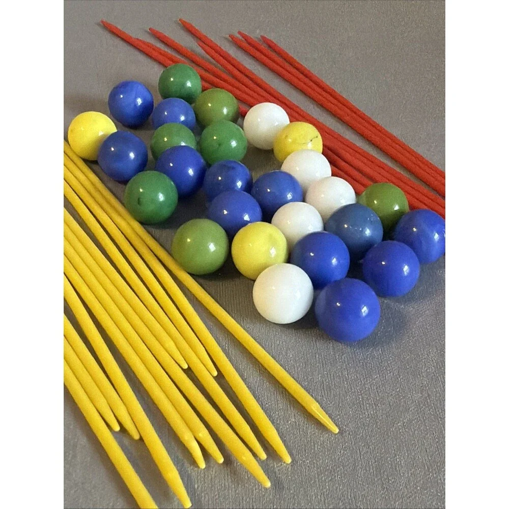 Vintage 1974 Kerplunk Game Replacement Marbles and Sticks By Ideal
